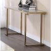 Boice II Sofa Table in Faux Marble & Champagne XH