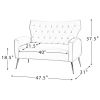 Phantasos 48&quot; Loveseat withTufted Back and Metal Legs