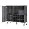 Lochner Mid Century Modern Wine Rack Bar Cabinet