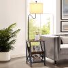 Side Table End Table with Floor Lamp