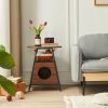 End Table with Resting Rlace for Rets; Round Side Table with Storage Shelf