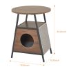 End Table with Resting Rlace for Rets; Round Side Table with Storage Shelf