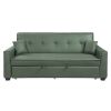 Octavio Adjustable Sofa w/2 Pillows; Green Fabric LV00824