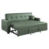 Octavio Adjustable Sofa w/2 Pillows; Green Fabric LV00824