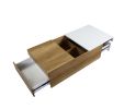 ACME Aafje Coffee Table in Oak &amp; White Finish LV00797