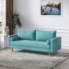 73.62"Modern green velvet double seat sofa