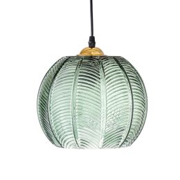 Green Tree Leaf Pattern Glass Chandelier Dining Room Light