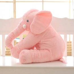 Soft Comfort Elephant Plush Toy  Accompany Sleeping Baby Sleep Child Pillow Leather Shell (Option: Pink-40cm)