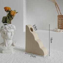 Simplicity Ceramic Vase Dry Flower Arrangement Home Decoration Ornament Living Room Display Art Vases (Option: D)