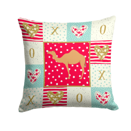 Animal Art Love Fabric Decorative Pillow (size: 14 x 14)