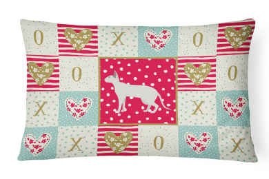 Multi Themed Cat Print Love Fabric Decorative Pillow (size: 12 x 16)