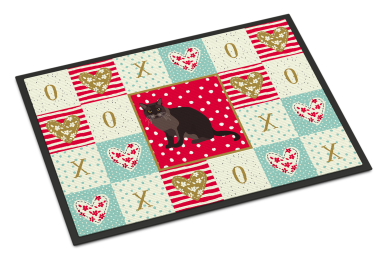 Multi Themed Seated Cat XOXO Art Mat (size: 27 x 18)