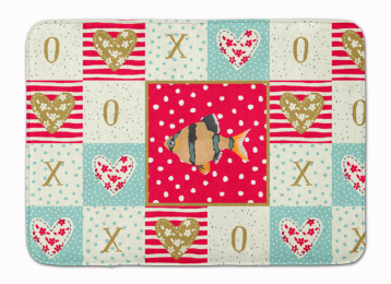 Multi Themed Fish XOXO Mat (Color: Tiger Barb, size: 27 x 19)