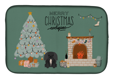 Multi Themed Dog Christmas Everyone Dish Drying Mat (size: 14 x 21)