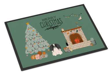 Multi Themed Dog Christmas Everyone Indoor or Outdoor Mat (size: 36 x 24)