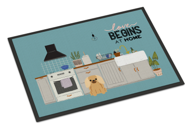 Multi Themed Dog Kitchen Scene Indoor or Outdoor Mat (size: 36 x 24)