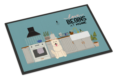 Multi Themed Dog Kitchen Scene Indoor or Outdoor Mat (size: 27 x 18)