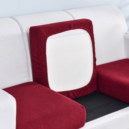 Pure color stretch all-inclusive sofa cover (Option: Wine Red-Big XL)