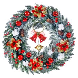 Wreath 60CM Wreath 26IN Wreath Christmas Decorations (Color: Red)