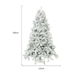 Christmas Tree PVC Artificial Snow Christmas Tree Mall Window Decoration Tree Cedar Christmas Tree Christmas Decoration Supplies (Option: JUZSSDS0952 white 180CM)